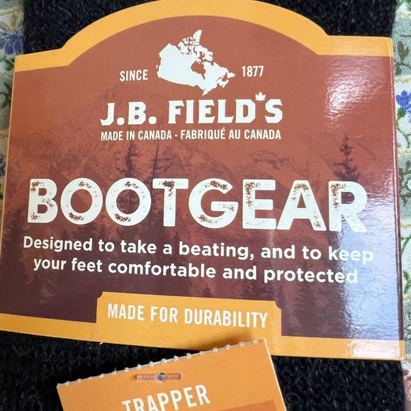 J.B. Field's Socks Bootgear Trapper Preshrunk Wool Anti Blister Shoe Size L NEW - Picture 3 of 6